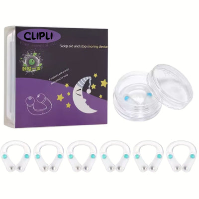 6 Stück Anti-Schnarch Clip mit ätherischem Öl für ruhige Nächte